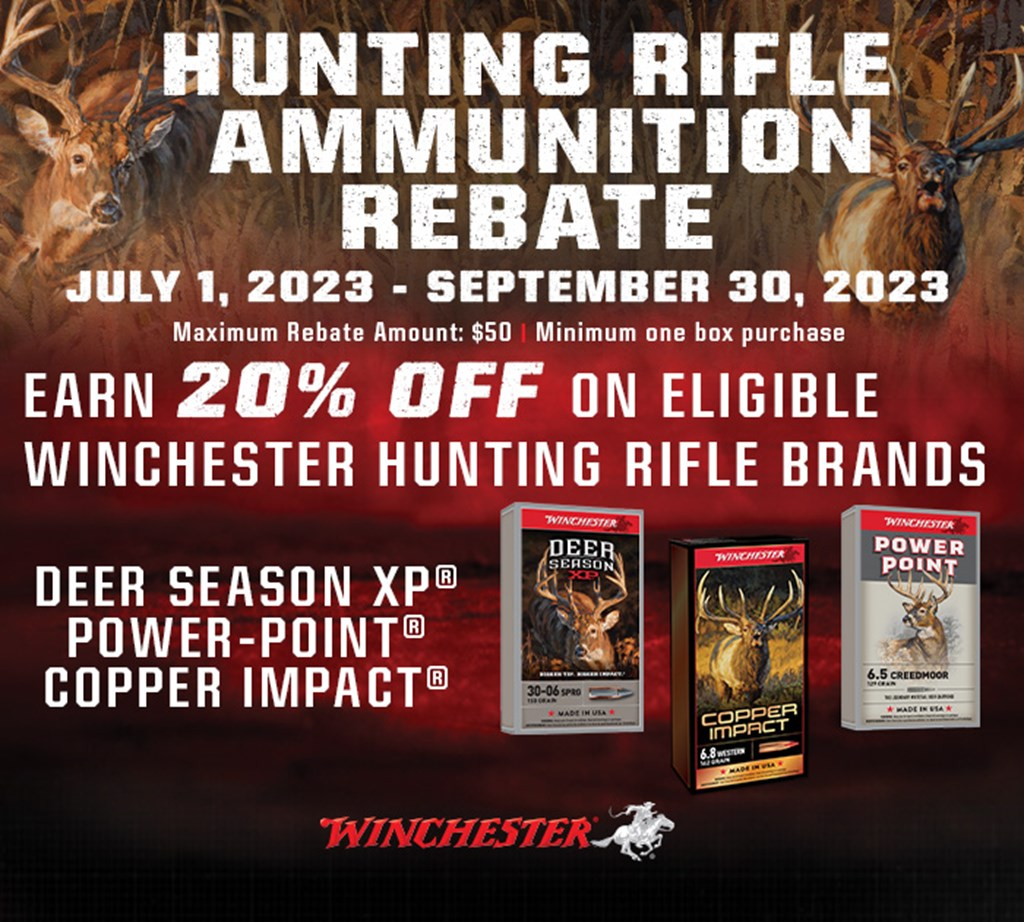 2023 Winchester Hunting Rifle Ammunition Rebate Winchester Ammunition