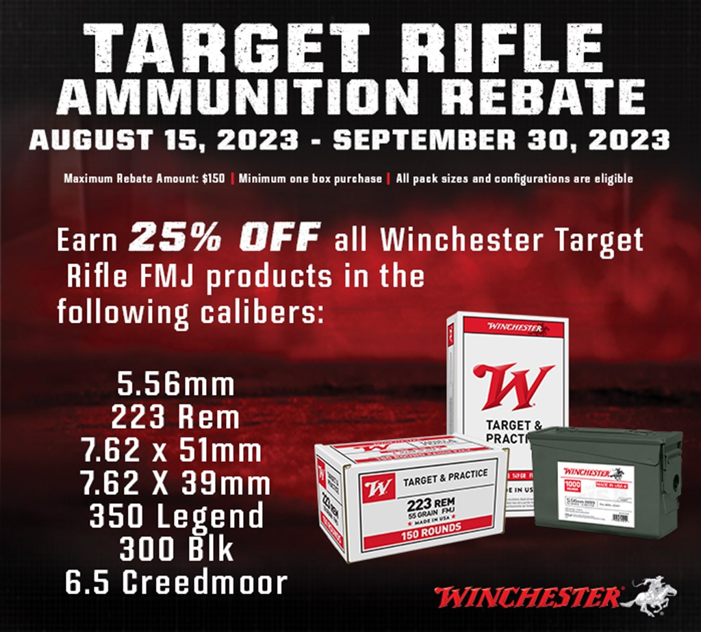 2023 Winchester Target Rifle Ammunition Rebate Winchester Ammunition