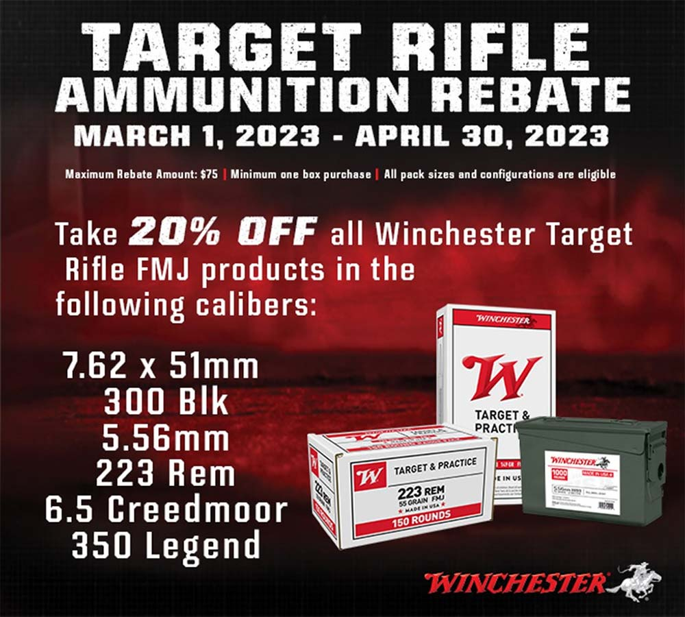Winchester Ammunition Announces 20 OFF Centerfire Rifle Ammo Rebate